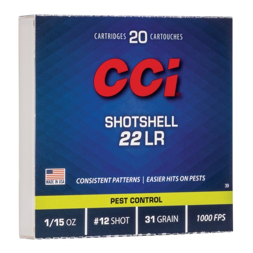 [CCI39] CCI P22SS 22LR SHOTSHELL 20/2000