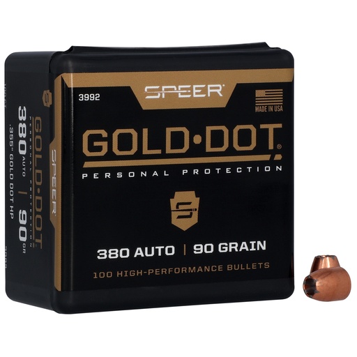 [CCI3992] SPR GOLD DOT .355 90GR HP 100CT