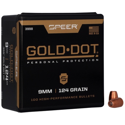 [CCI3998] SPR GOLD DOT .355 124GR HP 100CT