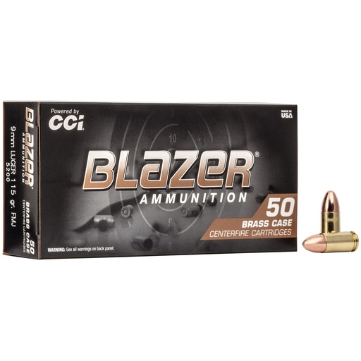 [CCI5200] BLAZER BRASS 9MM 115GR FMJ 50/1000