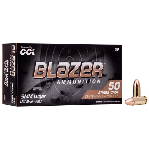 [CCI5201] BLAZER BRASS 9MM 124GR FMJ 50/1000