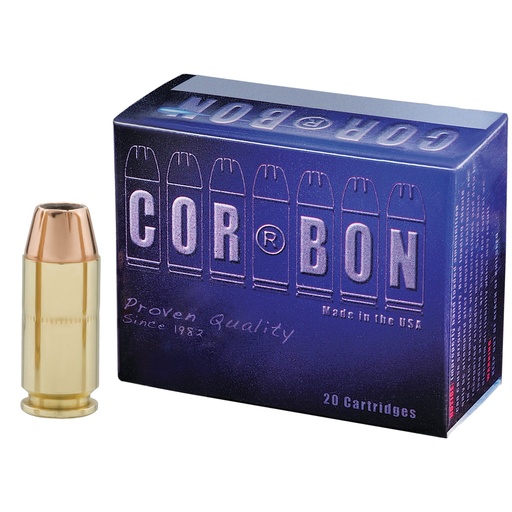 [COR40165] CORBON 40S&W 165GR JHP 20/500