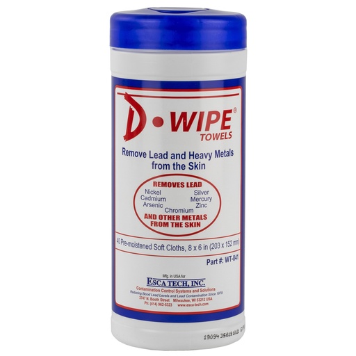[DLEADWT040-22] D-WIPE TOWELS 12-40 CT CANISTERS