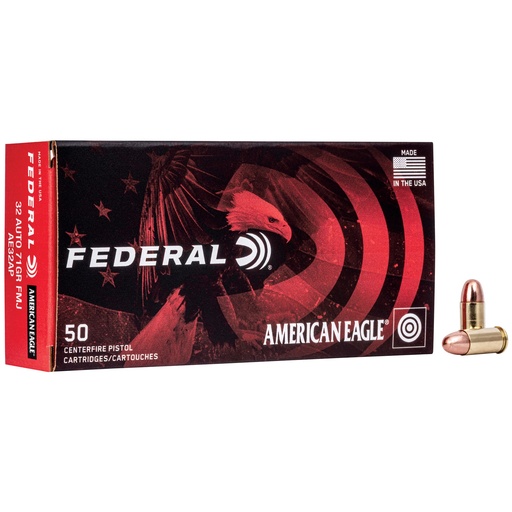 [FEAE32APBX] FED AM EAGLE 32ACP 71GR FMJ 50/1000