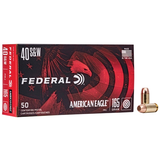 [FEAE40R3] FED AM EAGLE 40S&W 165GR FMJ 50/1000