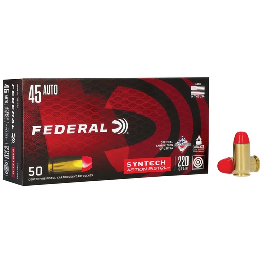 [FEAE45SJAP1] FED SYNTECH 45ACP 220GR TSJ 50/500