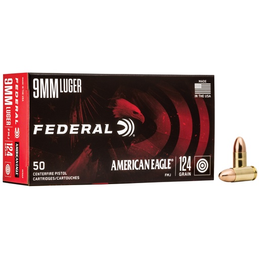 [FEAE9APBX] FED AM EAGLE 9MM 124GR FMJ 50/1000