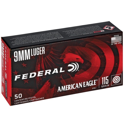 [FEAE9DPBX] FED AM EAGLE 9MM 115GR FMJ 50/1000