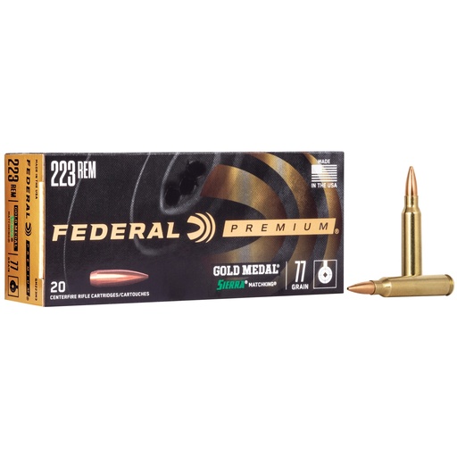 [FEGM223M3] FED GOLD MDL 223REM 77GR BTHP 20/200