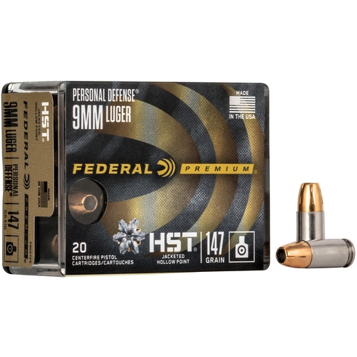 [FEP9HST2S] FED PRM HST 9MM 147GR JHP 20/200