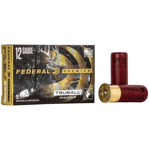 [FEPB127RS] FED PRM 12GA 2.75" RIFLED SLUG 5/250