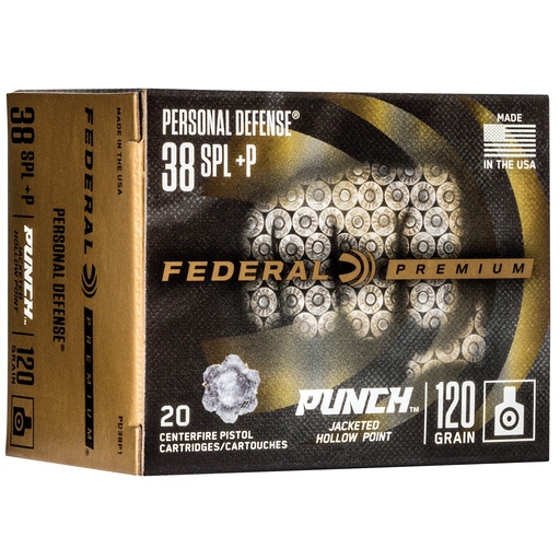 [FEPD38P1] FED PUNCH 38 SPL 120GR JHP 20/200