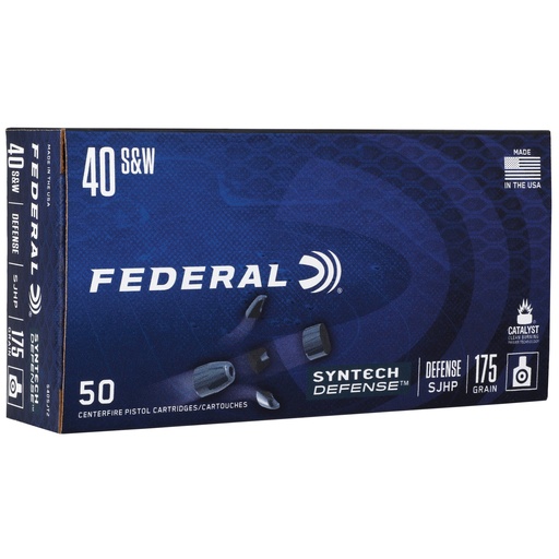 [FES40SJT2] FED SYN DEF 40 S&W 175GR SJHP 50/500