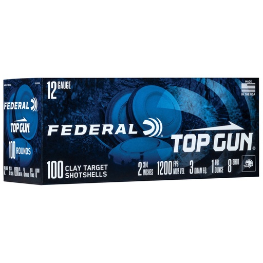 [FETG121008] FED TOP GUN 12GA 2.75" #8 100/200
