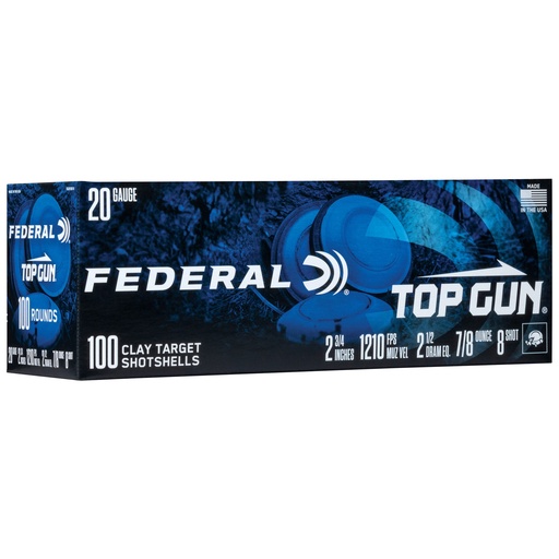 [FETG201008] FED TOP GUN 20GA 2.75" #8 100/200
