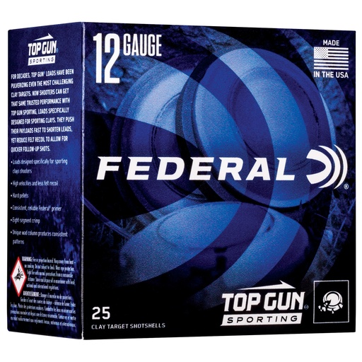 [FETGSH1275] FED TOP GUN 12GA 2.75" #7.5 1 OZ 25/