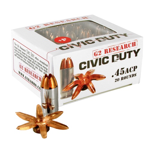 [G200617] G2R CIVIC DUTY 45ACP 164GR 20/500