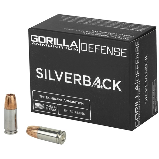 [GASB9115SSD] GORILLA SLVRBCK 9MM 115GR 20/200