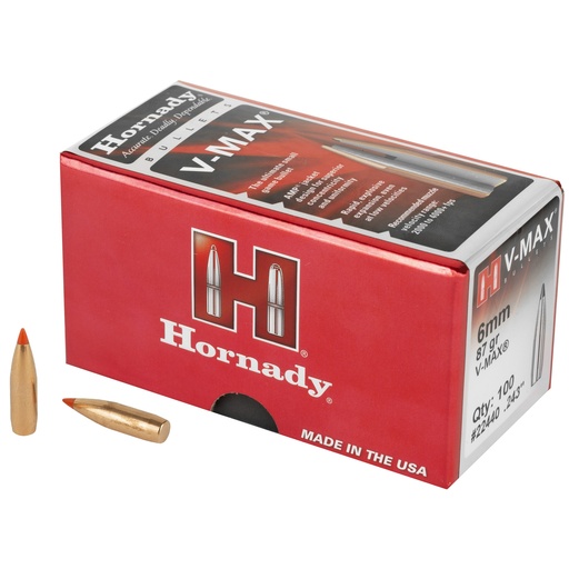 [HRB22440] HRNDY V-MAX 6MM .243 87GR 100CT