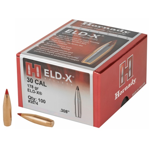 [HRB3074] HRNDY ELD-X 30CAL .308 178GR 100CT