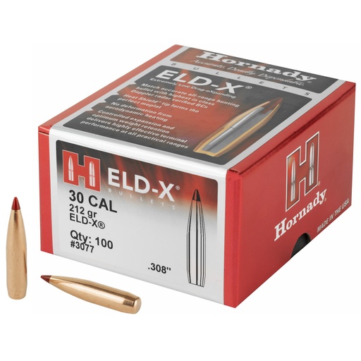 [HRB3077] HRNDY ELD-X 30CAL .308 212GR 100CT