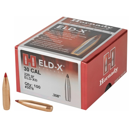 [HRB3078] HRNDY ELD-X 30CAL .308 220GR 100CT