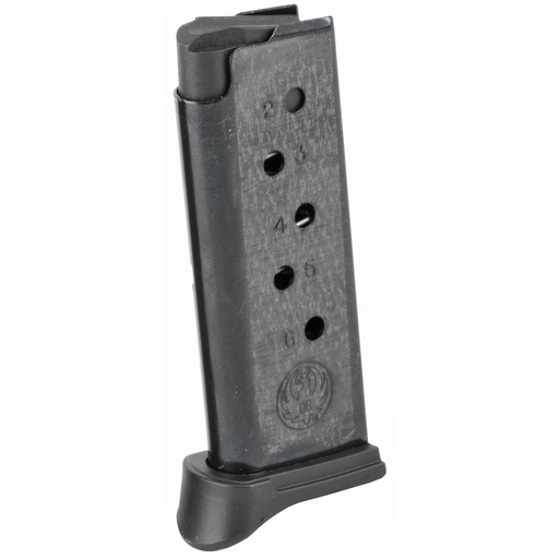 [MGRUG90333] MAG RUGER LCP 380ACP 6RD BL W/EXT