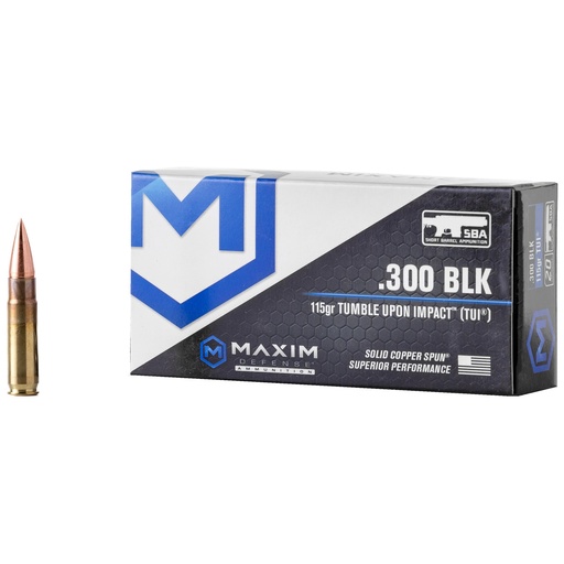 [MXM-49004] MAXIM 300BLK 115GR TUI SBA 20/500