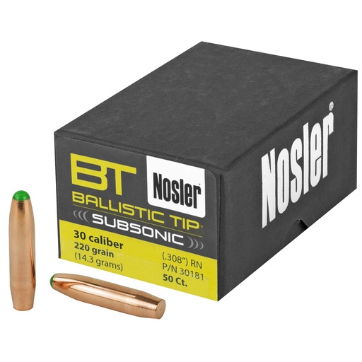 [NOSB30181] NOSLER 30 CAL 220GR 50CT