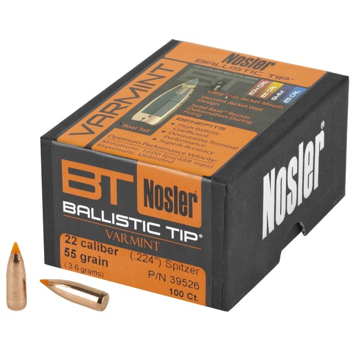 [NOSB39526] NOSLER 22 CAL 55GR 100CT