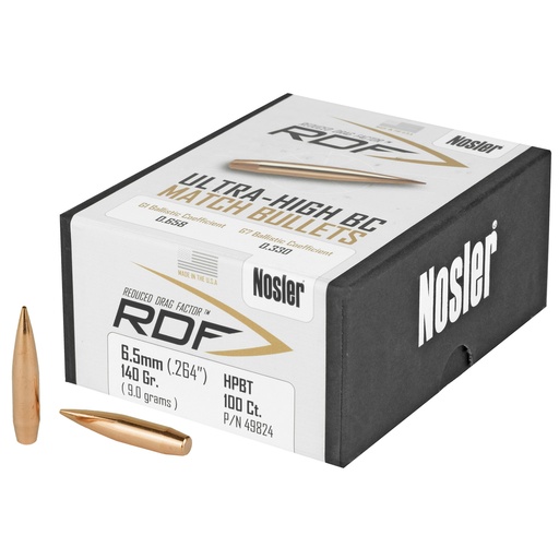 [NOSB49824] NOSLER RDF 6.5MM 140 HPBT 100CT