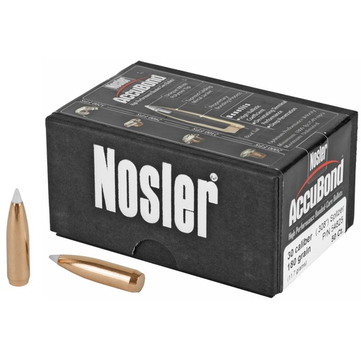 [NOSB54825] NOSLER 30 CAL 180GR ACCUBOND 50CT