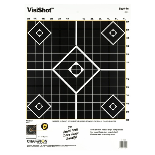 [OUT45804] CHAMPION VISISHOT SIGHT-IN 10PK