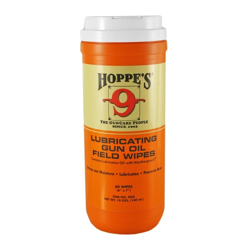 [PI9GO] HOPPES GUN OIL WIPES 7X8" 120CT