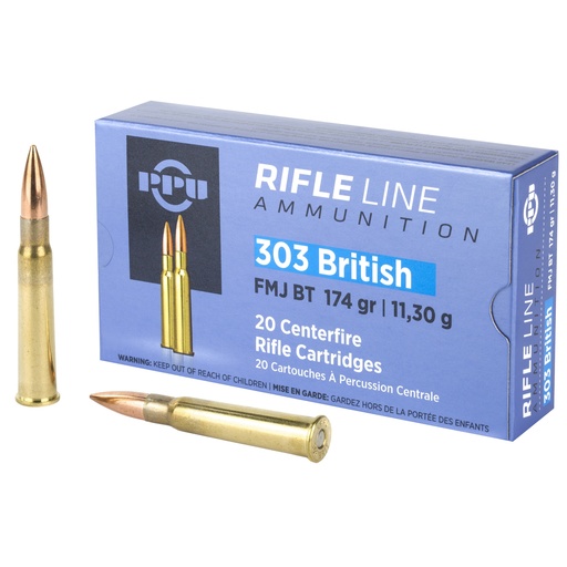 [PPUPP303F] PPU 303 BRITISH FMJ 174GR 20/200