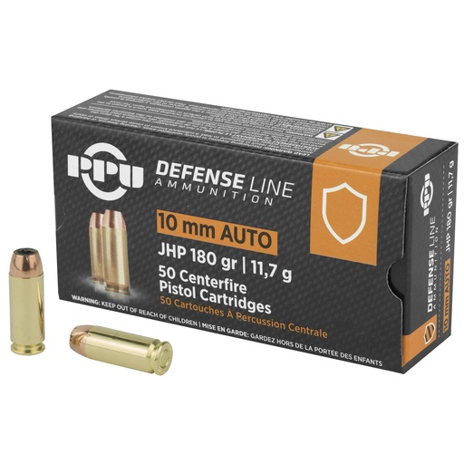 [PPUPPD10] PPU 10MM JHP 180GR 50/500