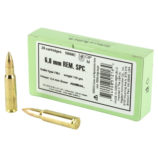 [SB68C] S&B 6.8SPC 110GR FMJ 20/1000