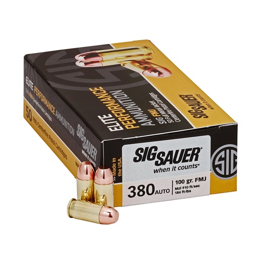 [SGE380A1-50] SIG AMMO 380ACP 90GR JHP 50/500