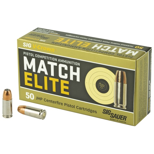 [SGE9MMA1-COMP-50] SIG AMMO 9MM 115GR JHP 50/1000