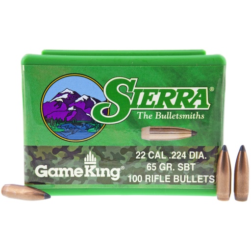 [SIER1395] SIERRA GAMEKING .224 65GR 100CT