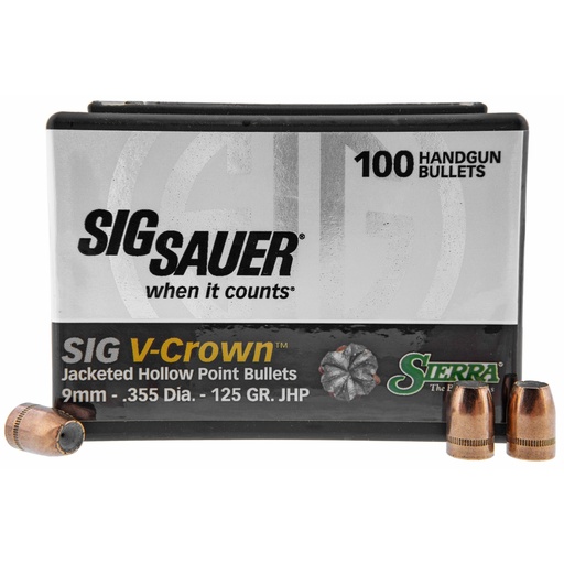 [SIER9925] SIERRA V-CROWN 9MM 125GR JHP