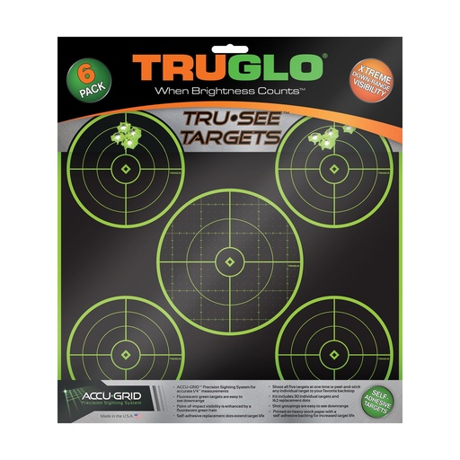 [TG11A6] TRUGLO TRU-SEE 5 BULL TGT 12X12 6PK