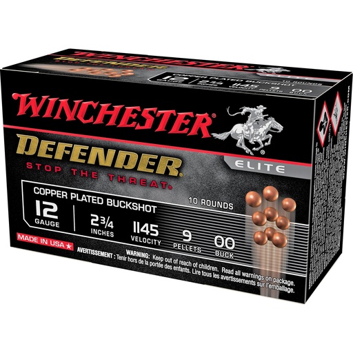 [WNSB1200PD] WIN DFND 12 GA 2-3/4" BUCK 00 10/100