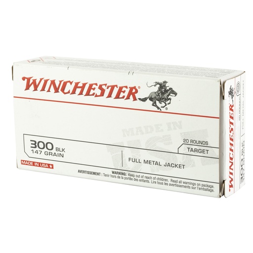 [WNUSA300B147] WIN USA 300 BLK 147GR FMJ 20/200