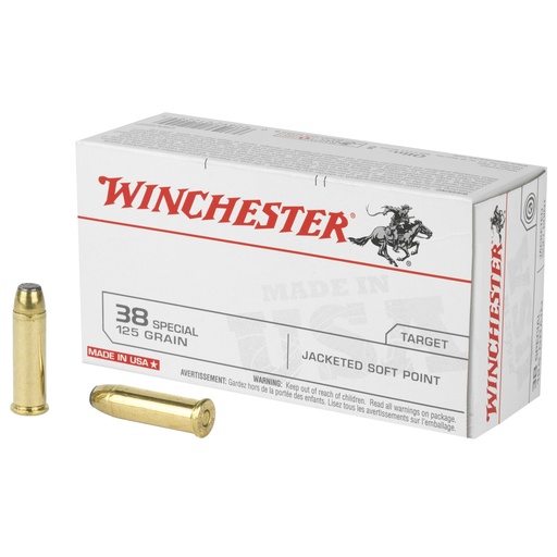 [WNUSA38SPBX] WIN USA 38SPL 125GR JSP 50/500