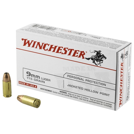 [WNUSA9JHPBX] WIN USA 9MM 115GR JHP 50/500