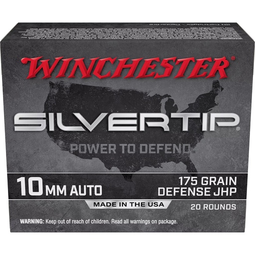 [WNW10MMST] WIN SILVERTIP 10MM AUTO 175GR JHP 20