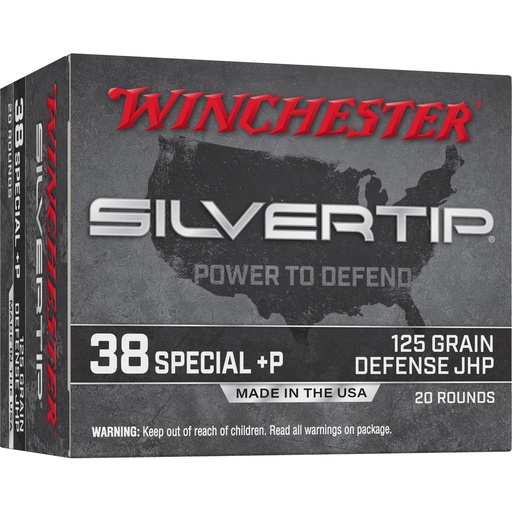 [WNW38PST] WIN SLVRTIP 38SPL+P 125GR JHP 20/200