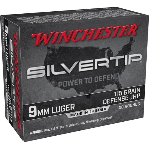 [WNW9MMST] WIN SILVERTIP 9MM 115GR HP 20/200